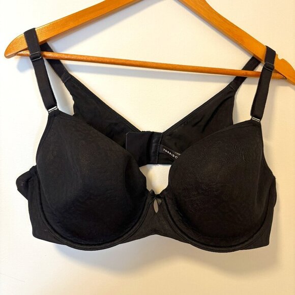 Torrid Curve Bra Black Leopard 42C Unlined with Underwire - Picture 1 of 12